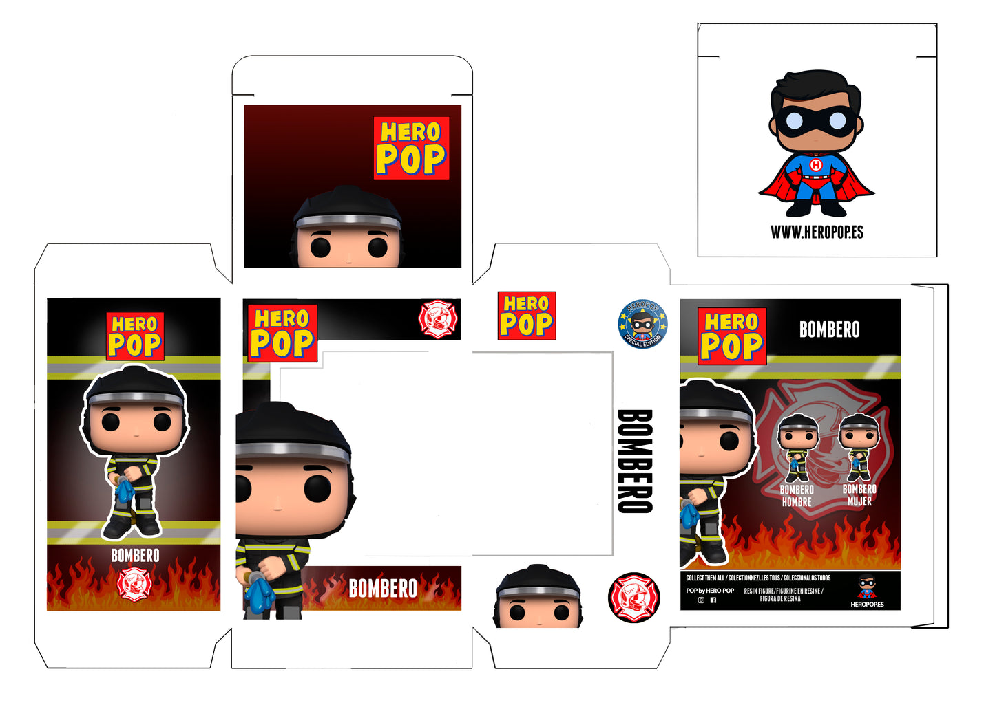 Hero Pop “Fénix” Edición Especial Bombero Negro Hombre