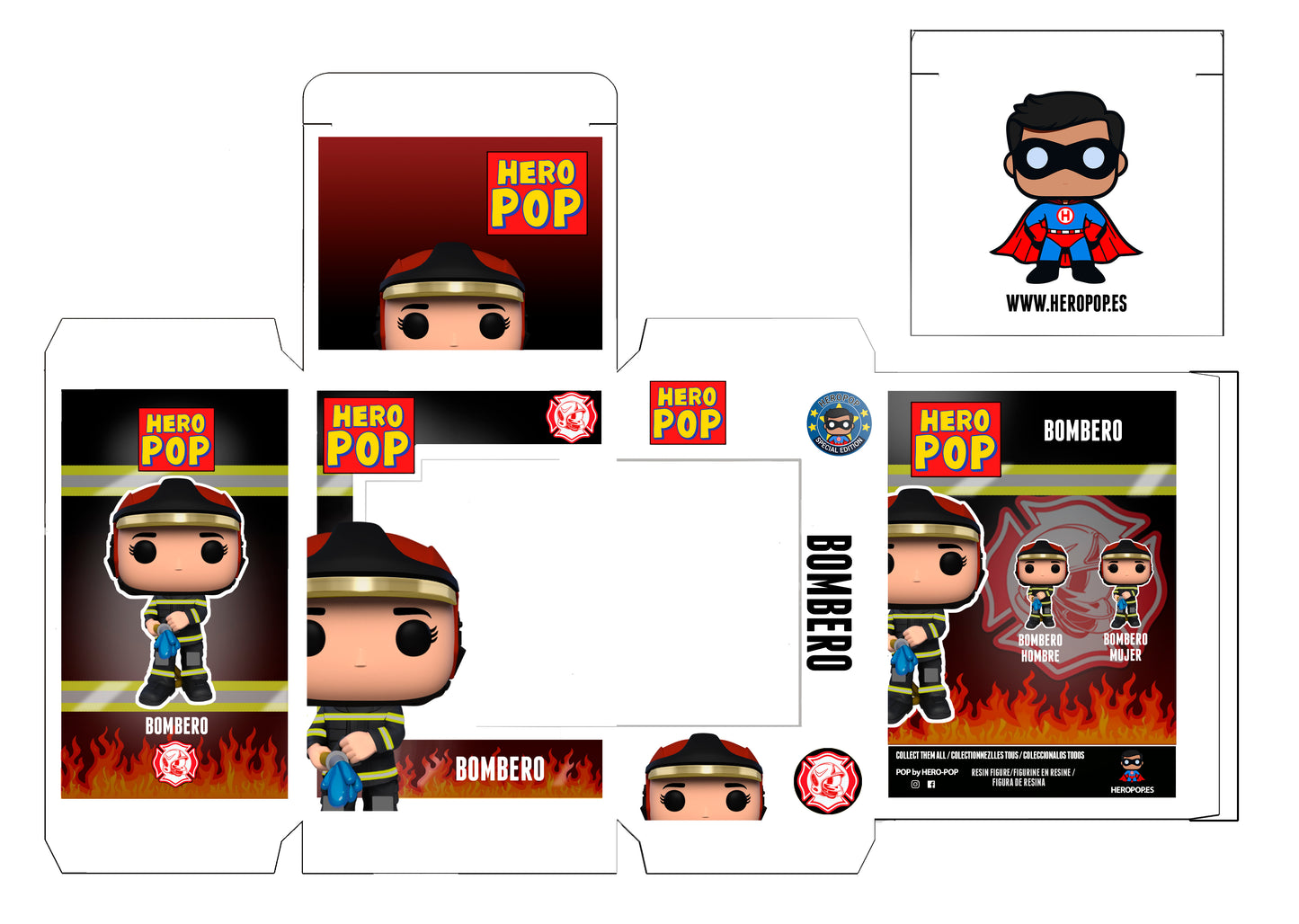 Hero Pop “Fénix” Edición Especial Bombero Negro Mujer