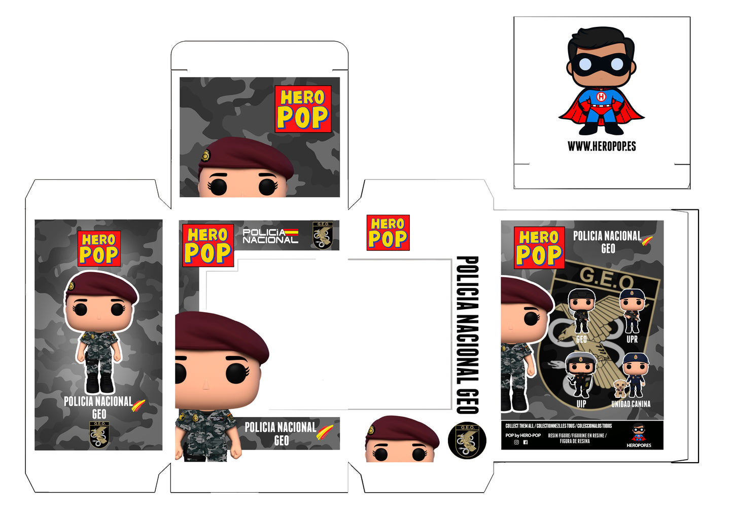 Hero Pop Policía Nacional GEO Boina Mujer