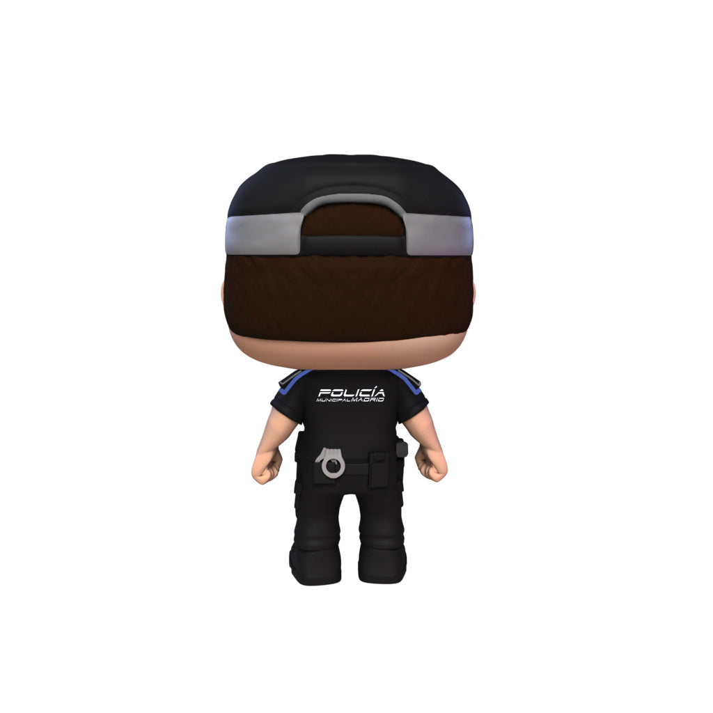 Hero Pop Policía Municipal Madrid Hombre – gorra y esposas, vista trasera