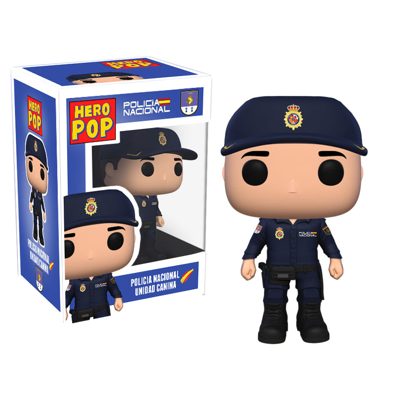 Hero Pop Policía Nacional Unidad Canina Hombre – figura personalizada hecha a mano, gorra con caja