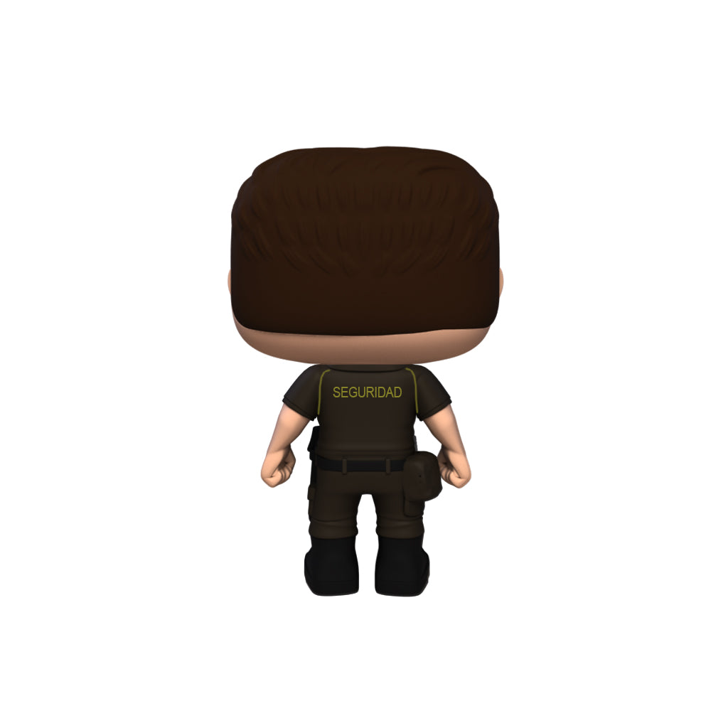 Hero Pop Vigilante de Seguridad Marrón Hombre – sin gorra, vista trasera