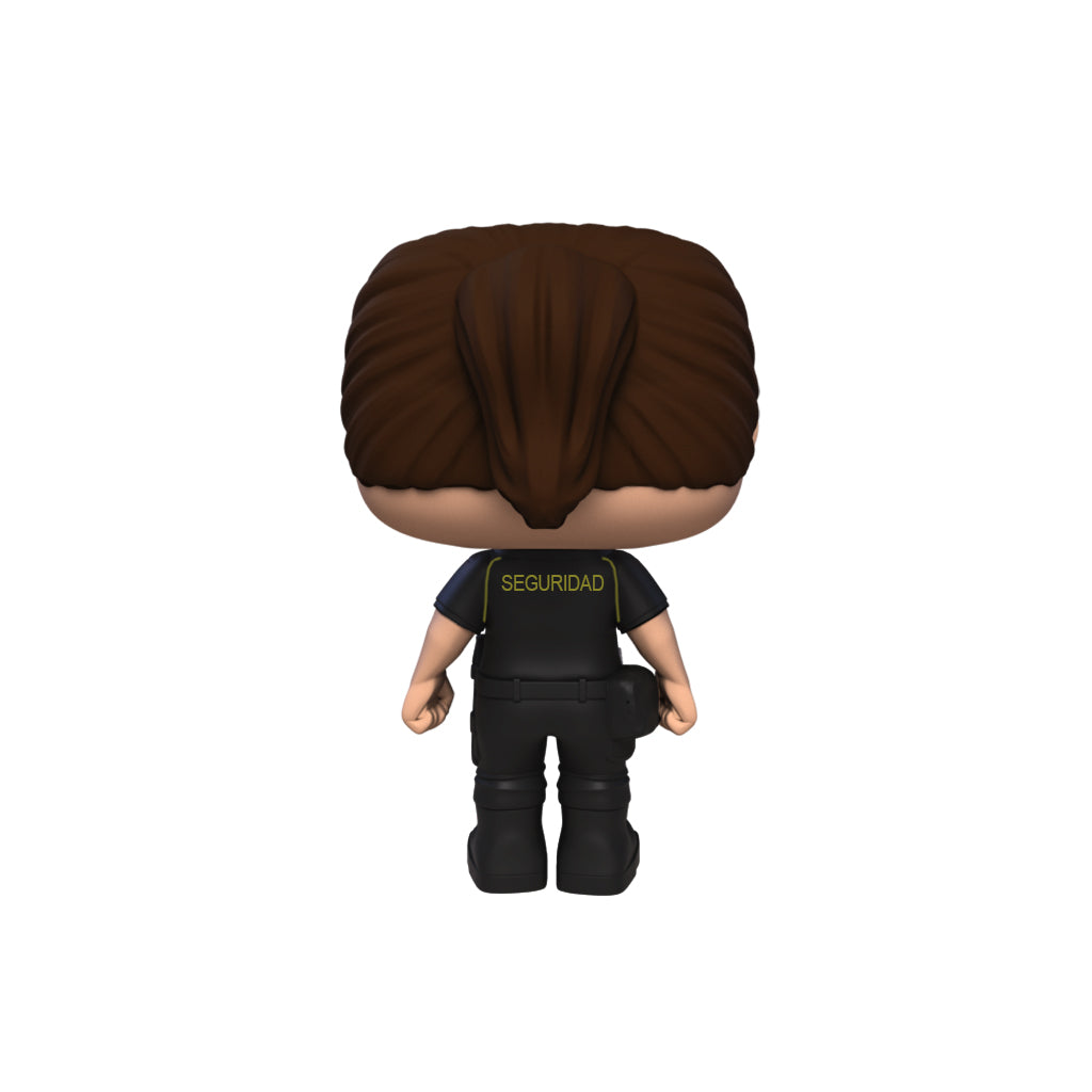 Hero Pop Vigilante de Seguridad Negro Mujer – sin gorra, vista trasera