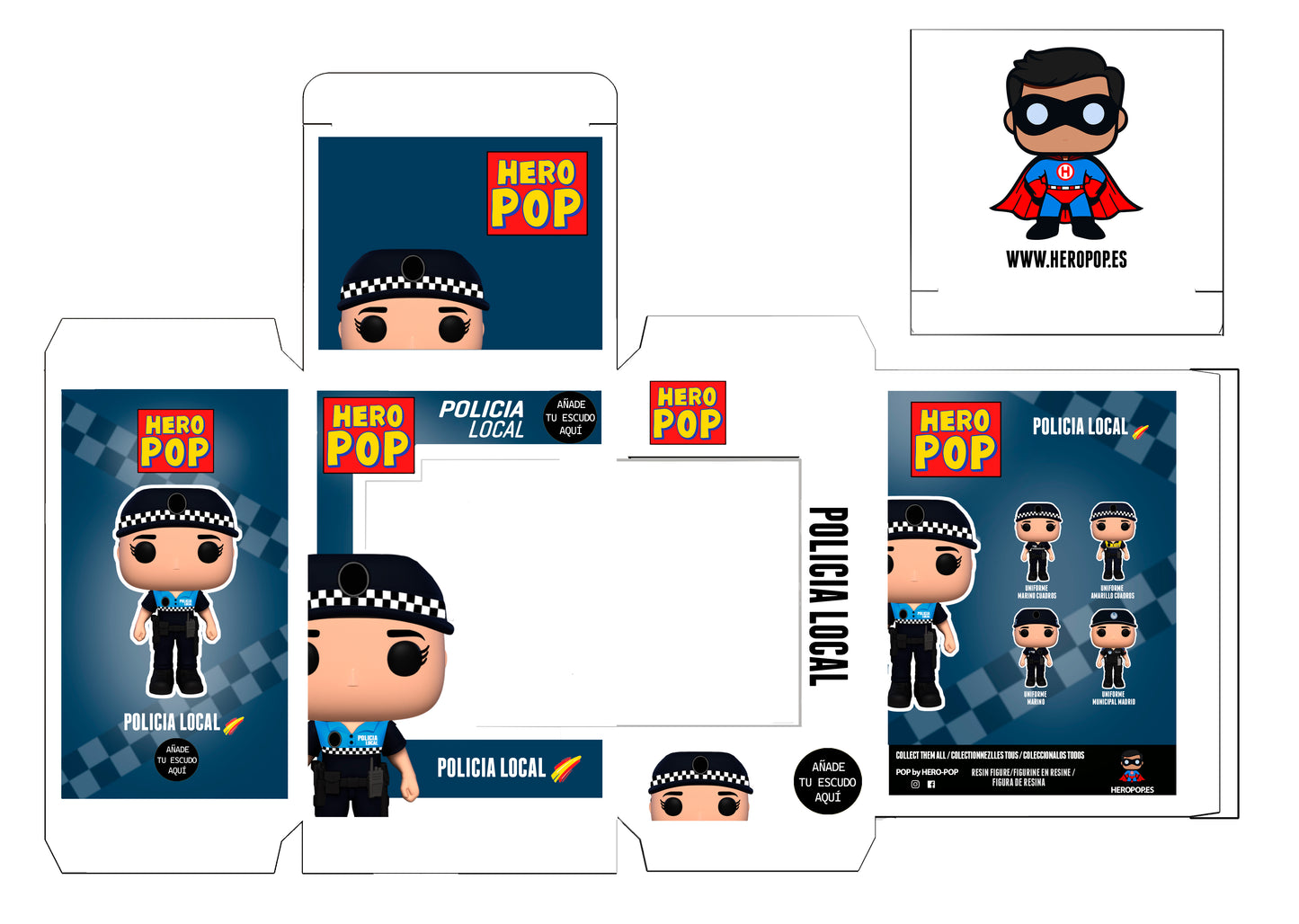 Hero Pop Policía Local Azul Mujer