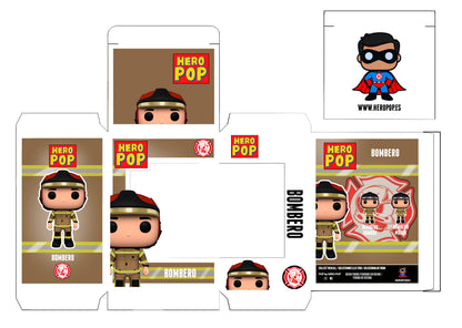 Hero Pop Bombero Marrón Hombre