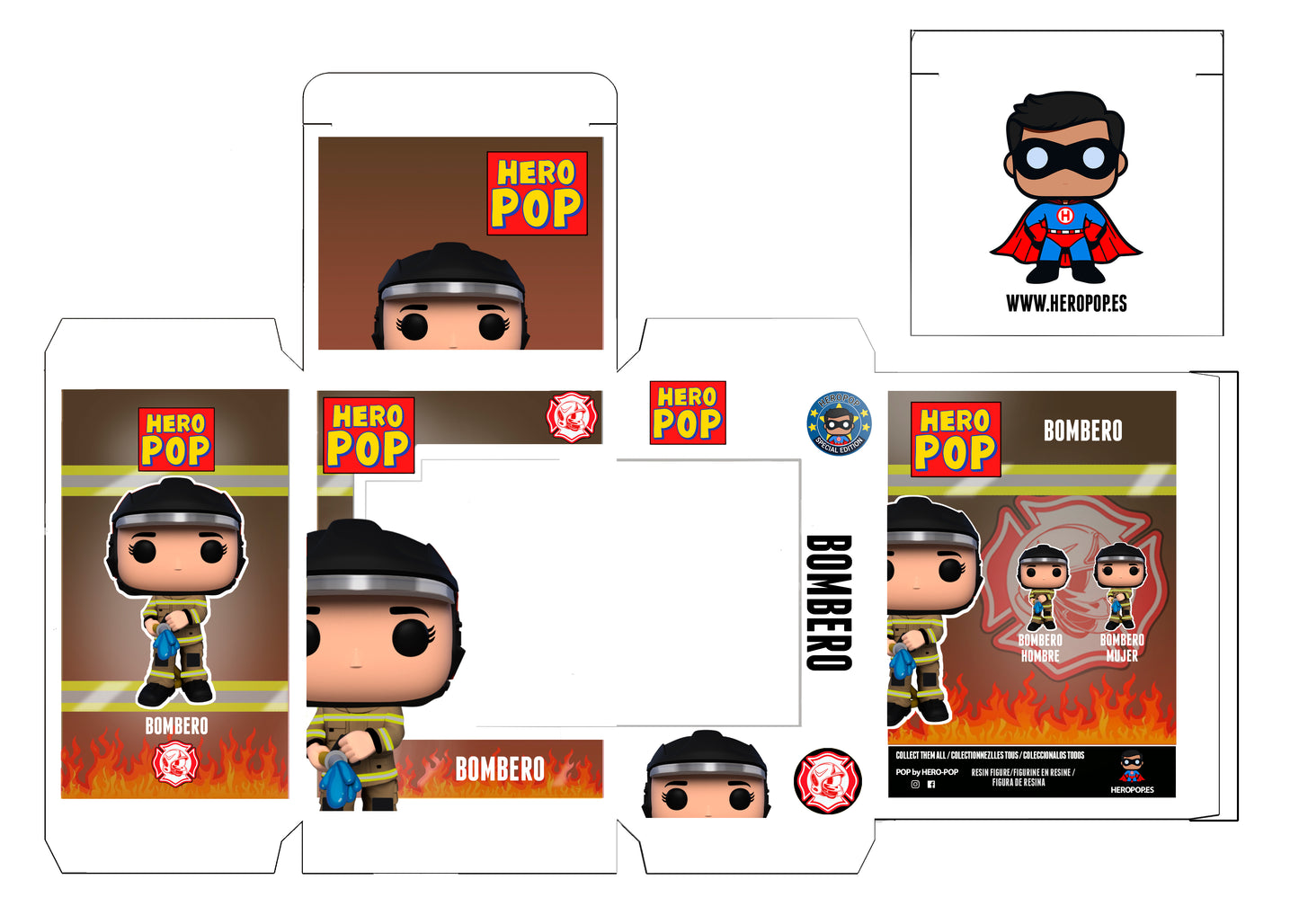 Hero Pop “Fénix” Edición Especial Bombero Marrón Mujer