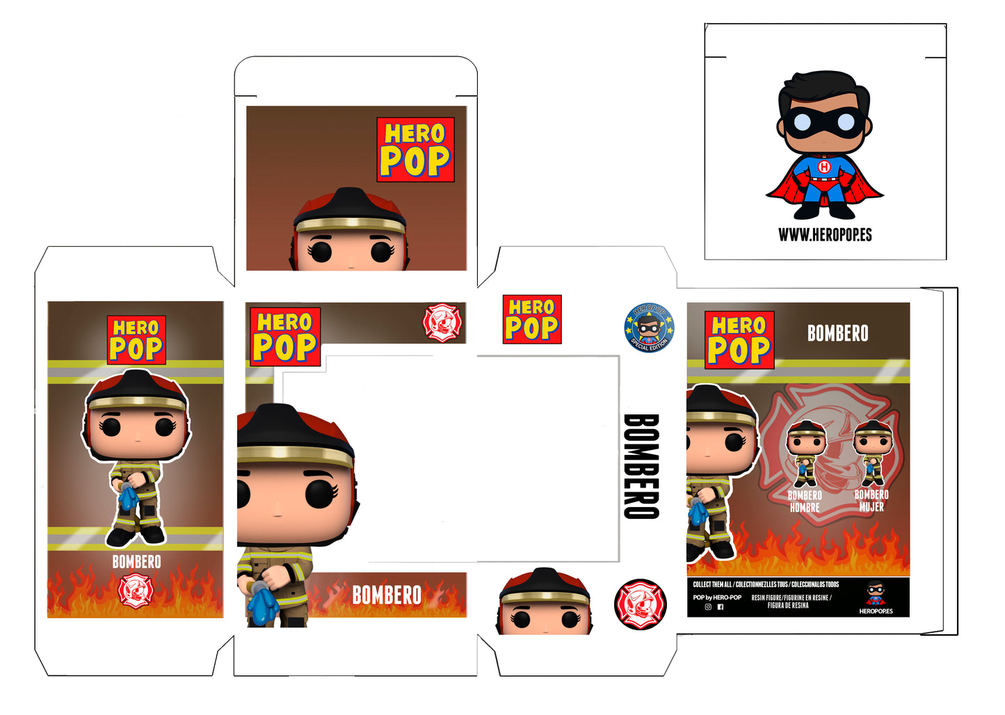 Hero Pop “Fénix” Edición Especial Bombero Marrón Mujer