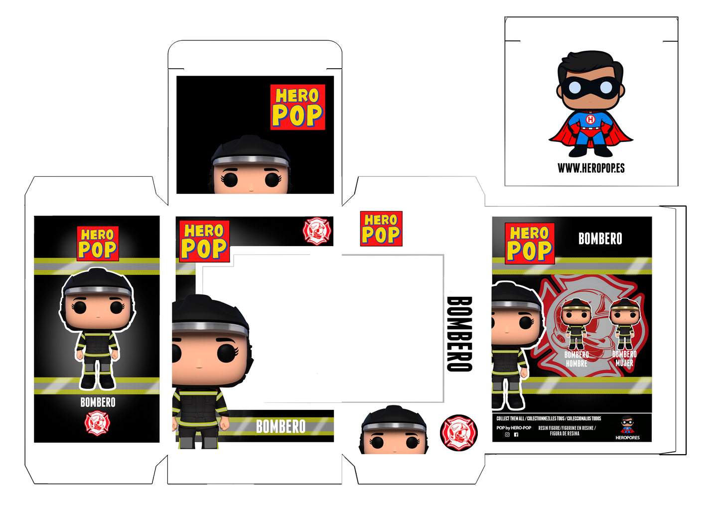 Hero Pop Bombero Negro Mujer