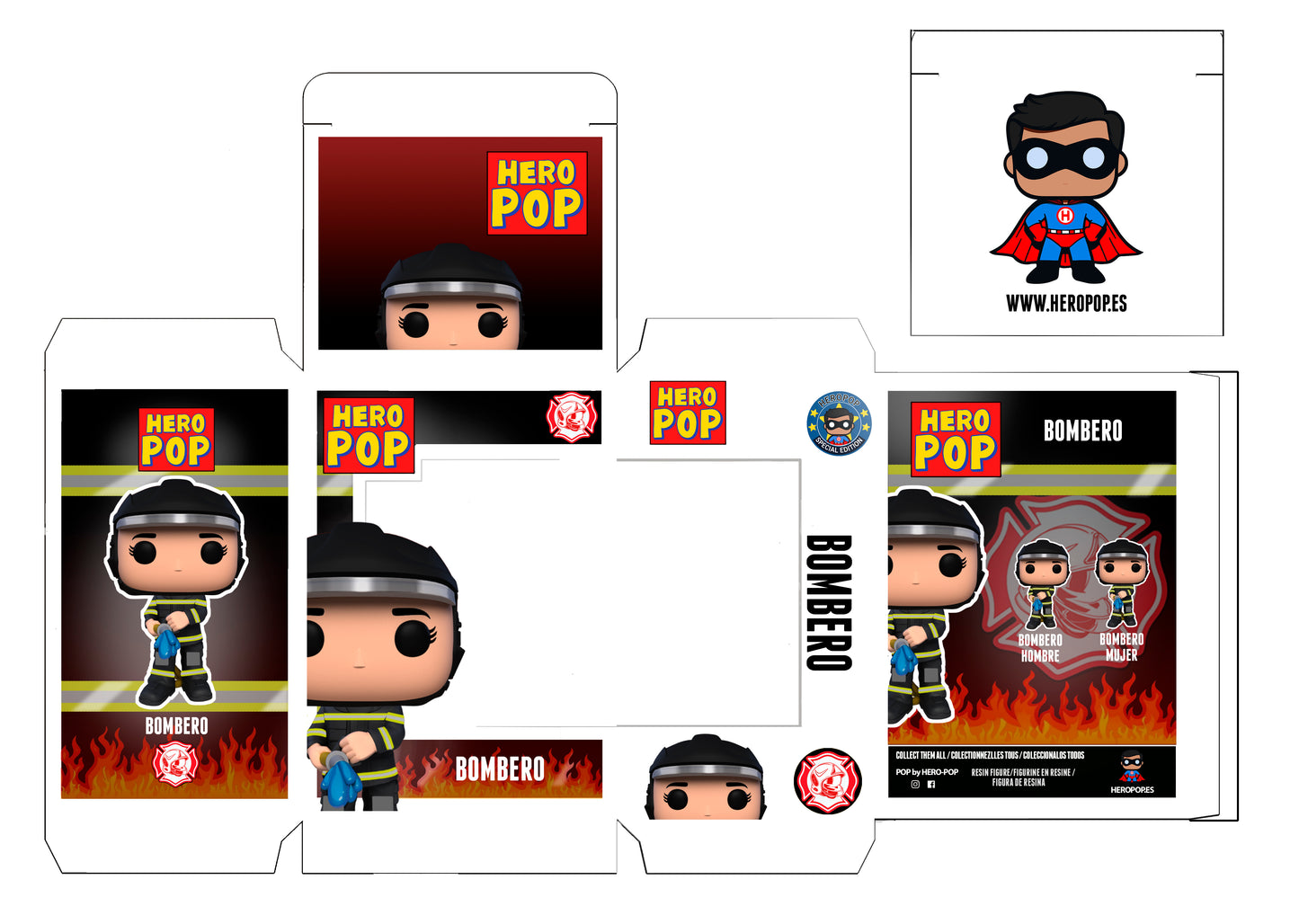Hero Pop “Fénix” Edición Especial Bombero Negro Mujer