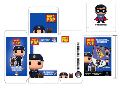 Hero Pop Policía Nacional Unidad Canina Mujer con Malinois